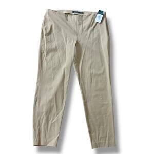 NWT Ralph Lauren Size 14W Tan Flat Front Straight Leg Chino Pants Capsule